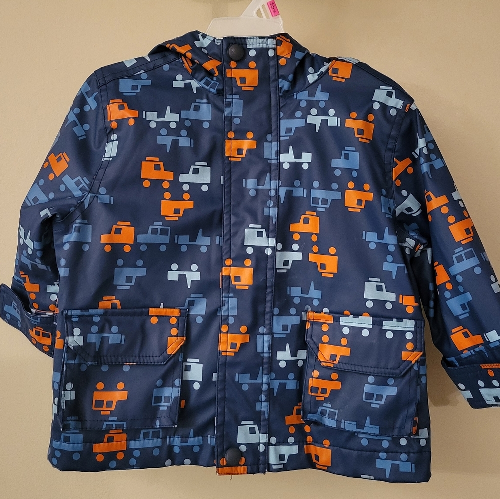 Fleece lined water resistant hooded jacket